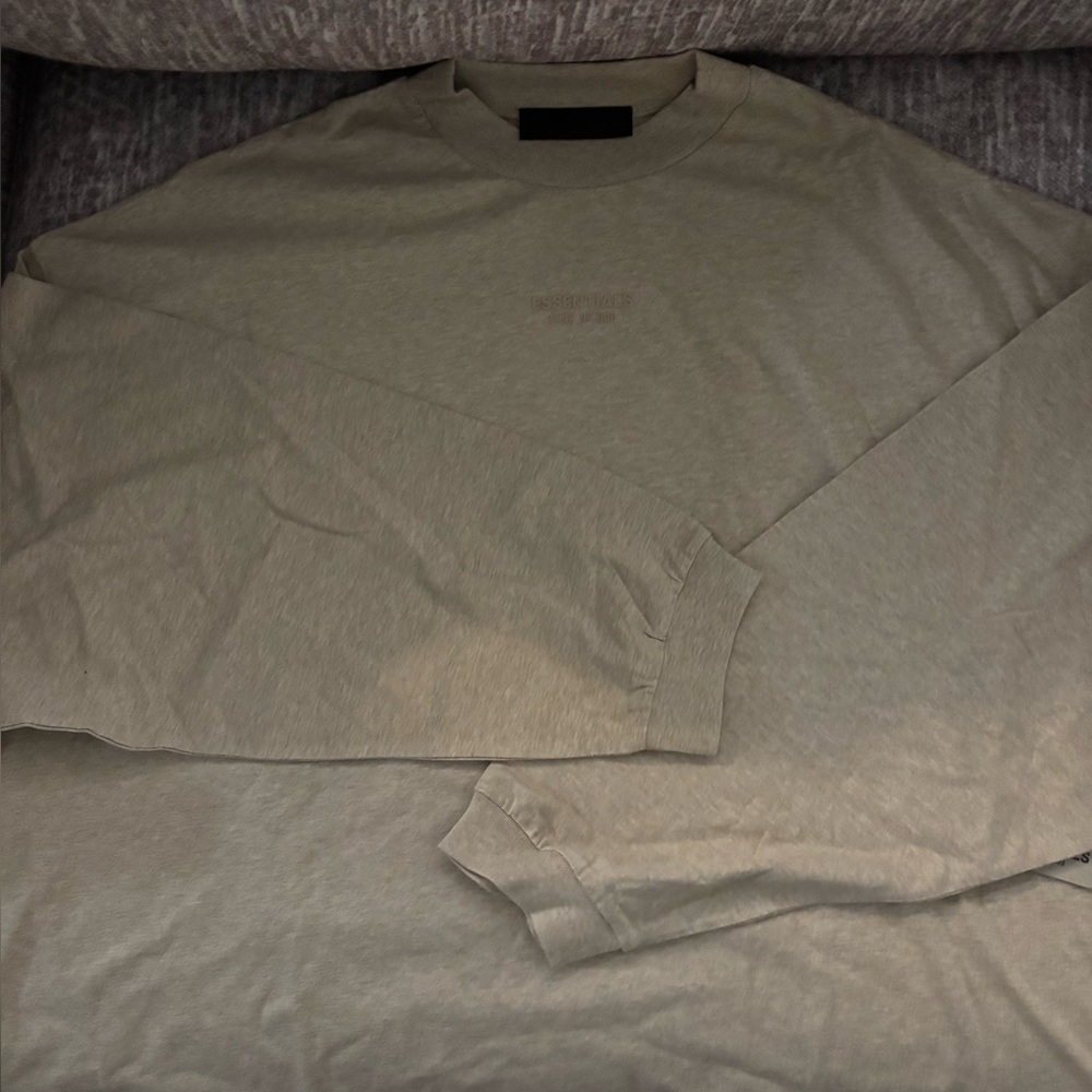 Size - Large Essentials Gold Heather LS Tee
